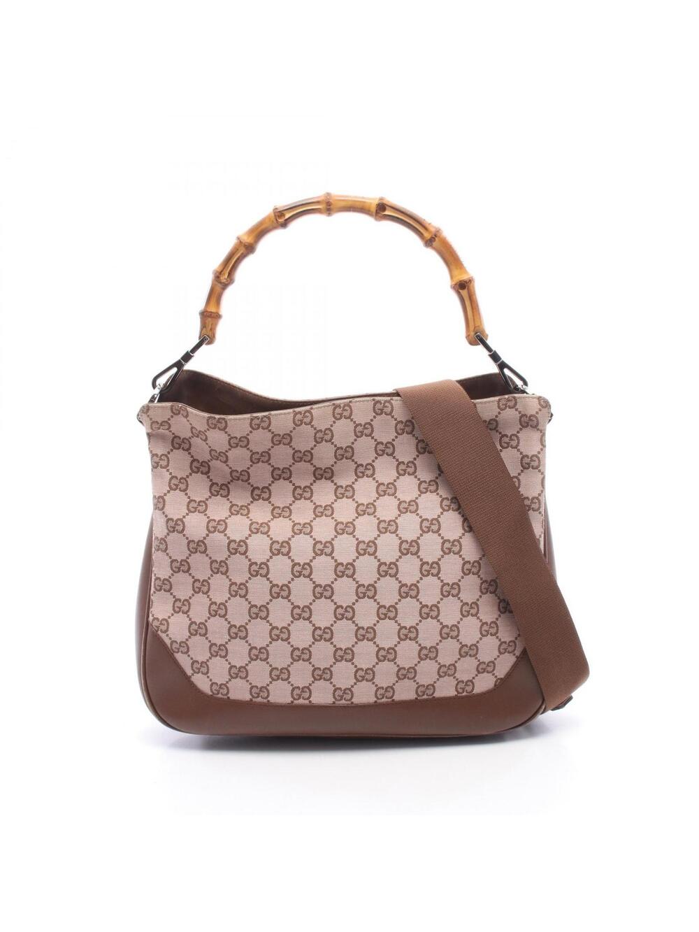 Gucci Bamboo Shoulder Handbag Canvas #291491G51B